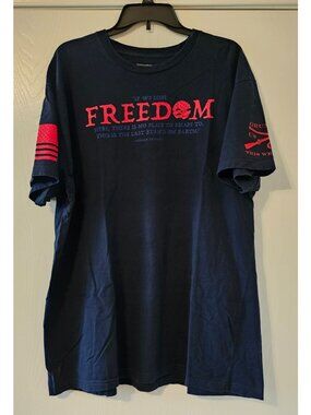 Grunt Style Mens If We Lose Freedom Quote T-Shirt XXL 100% Cotton Patriotic